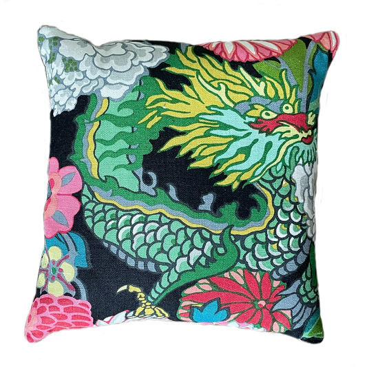 Dragon Print Pillow