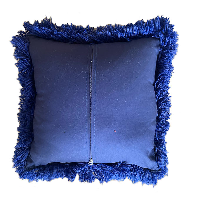 Chunky Cobalt Blue Pillow