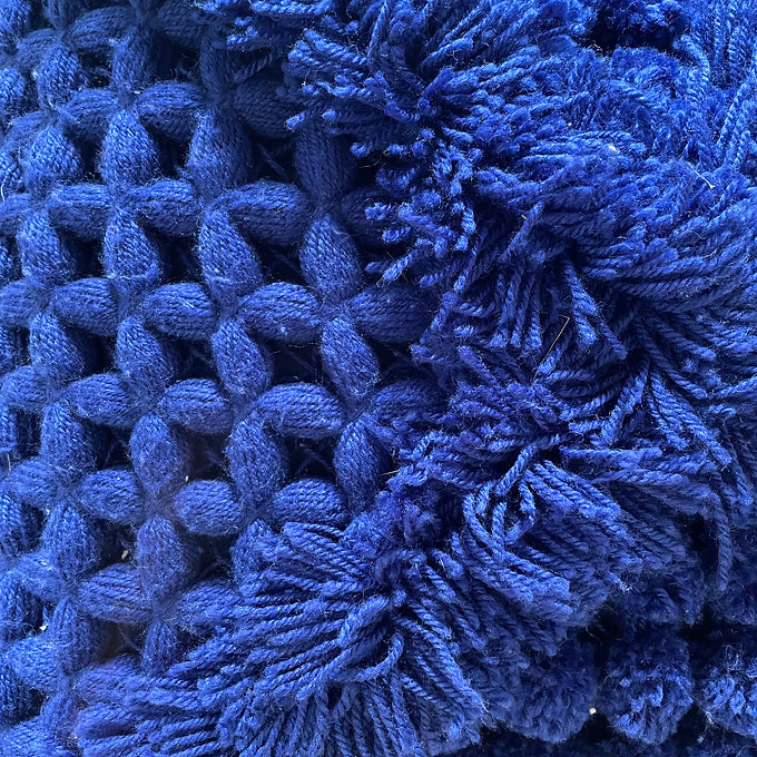 Chunky Cobalt Blue Pillow