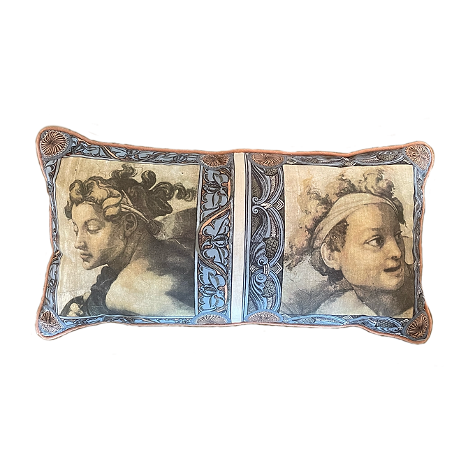 Roman Painted Figure Pillow