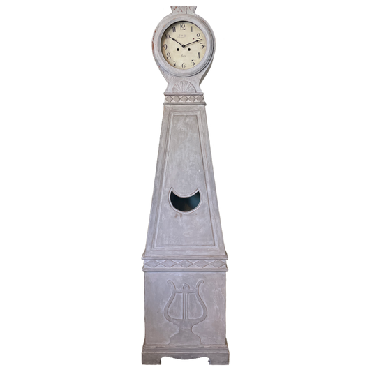 Grey Antiqued Reproduction Mora Swedish Clock