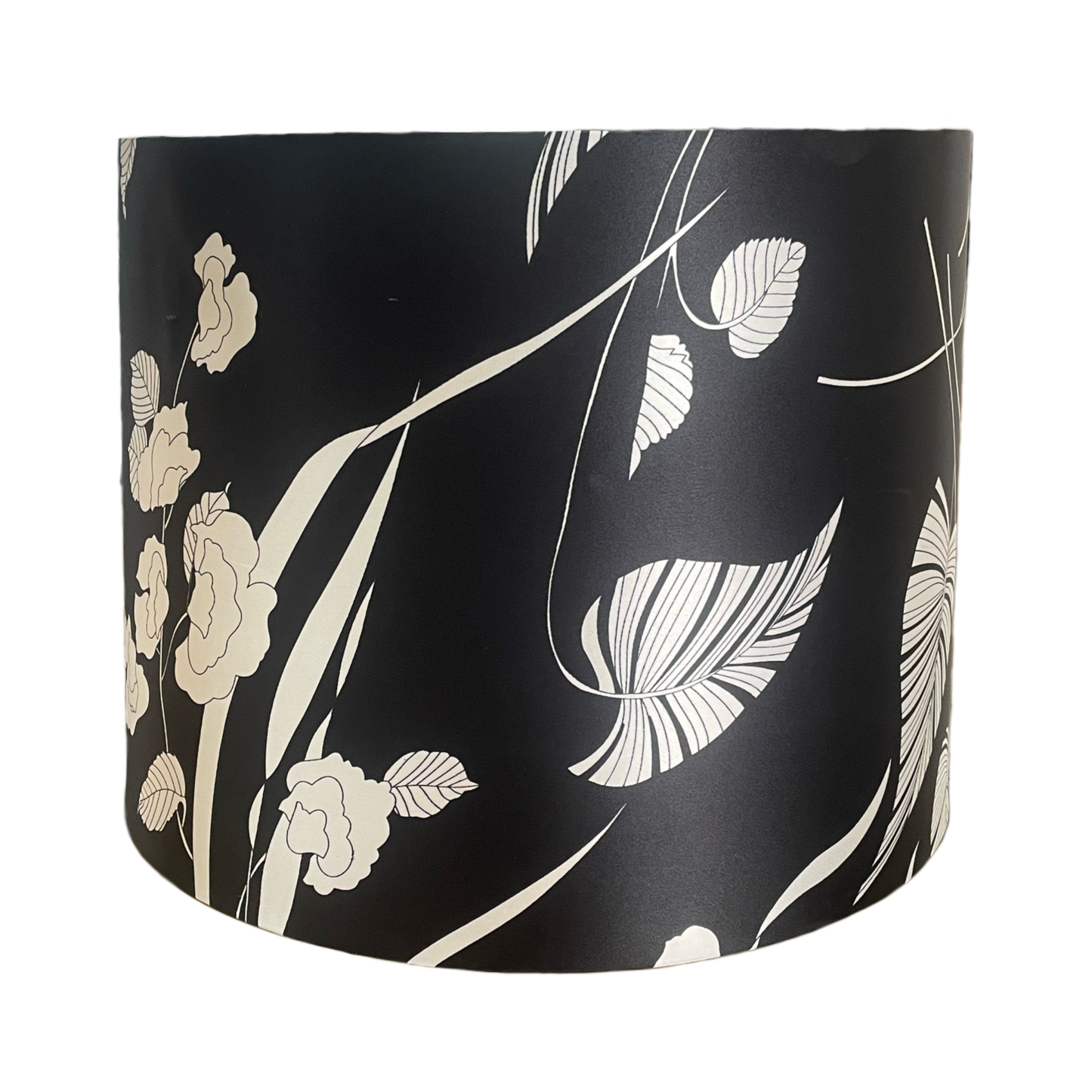 Black & White Satin Lampshade