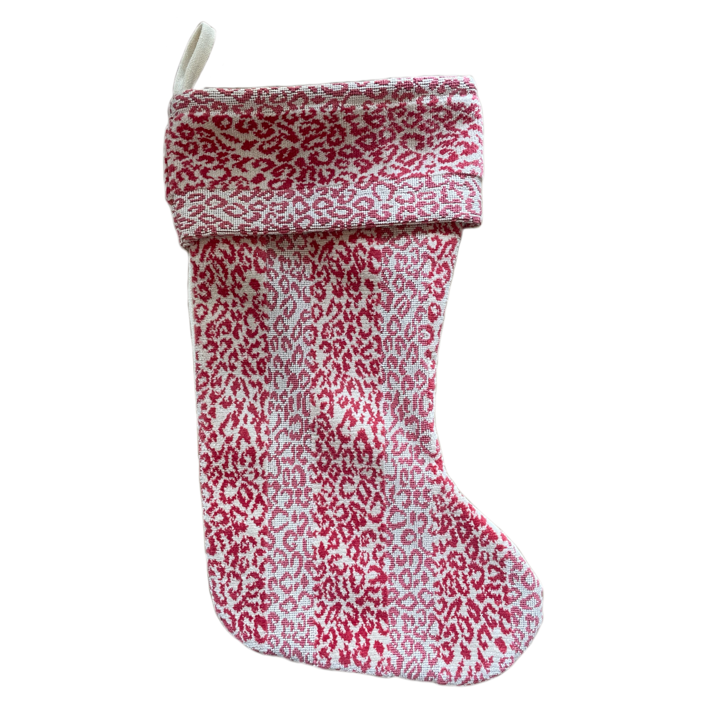 Pink & White Cheetah Stocking