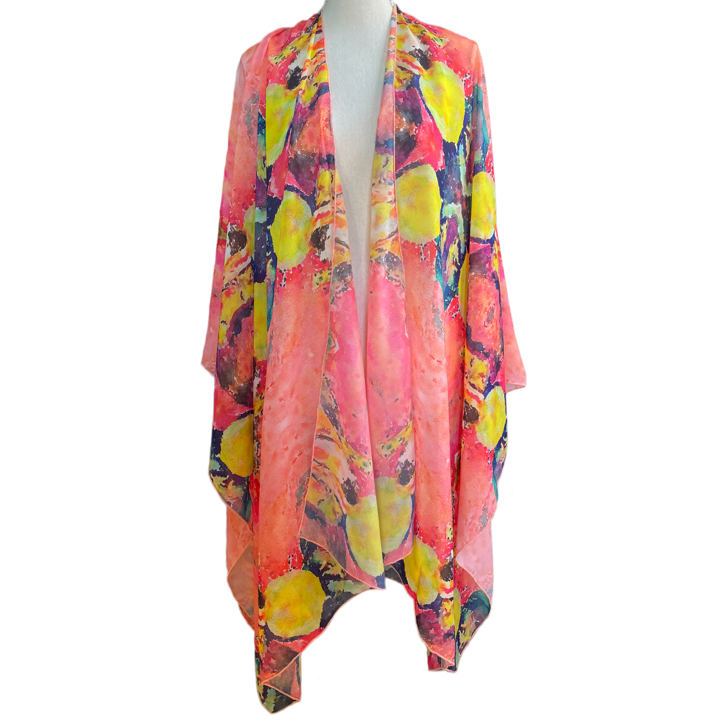 Printed Chiffon Midi Caftan