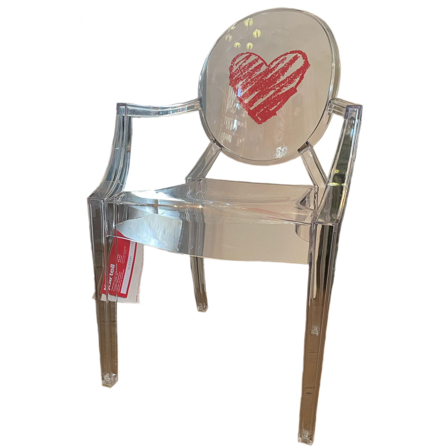 Clear & Red Children's Chair