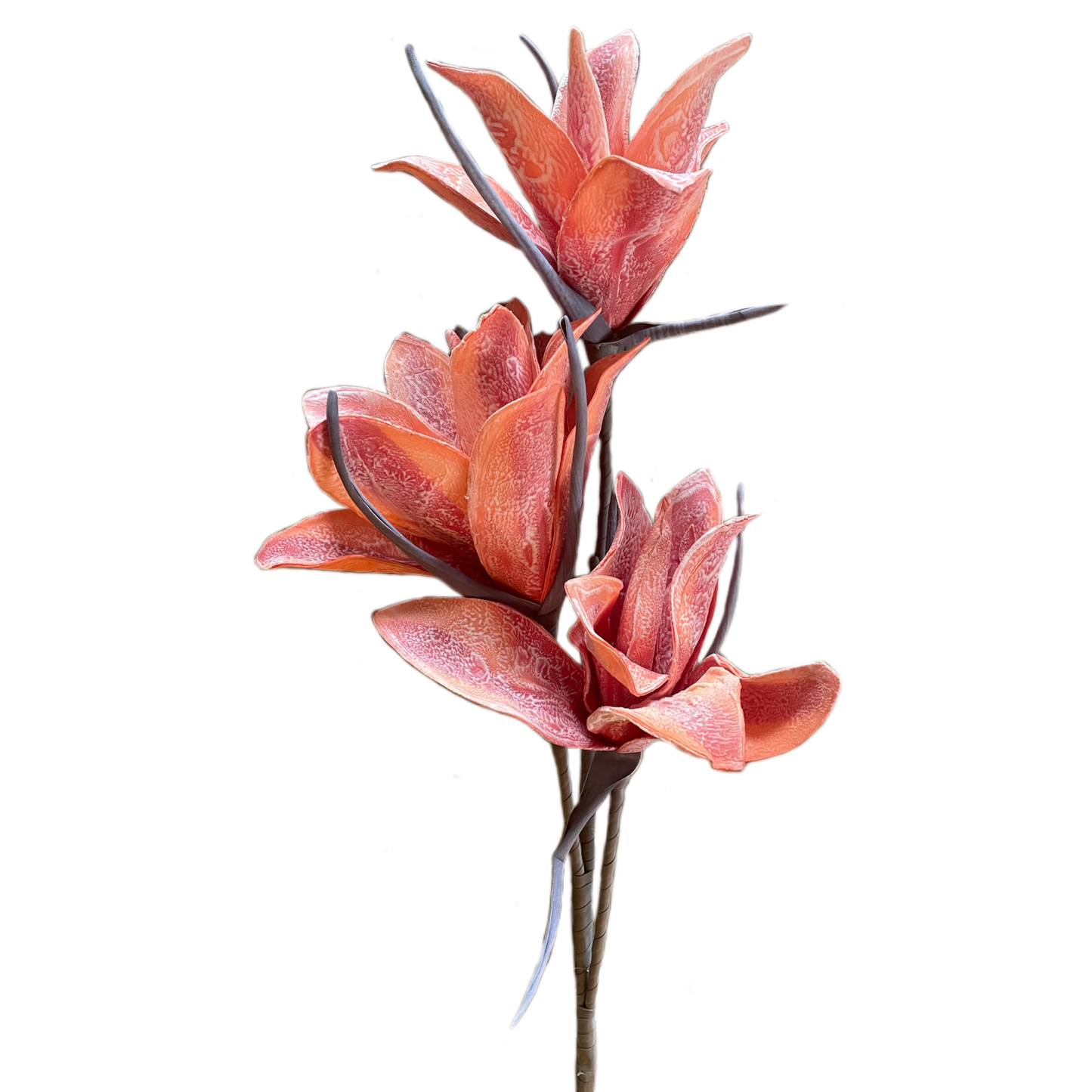 Faux Orange Floral Botanica