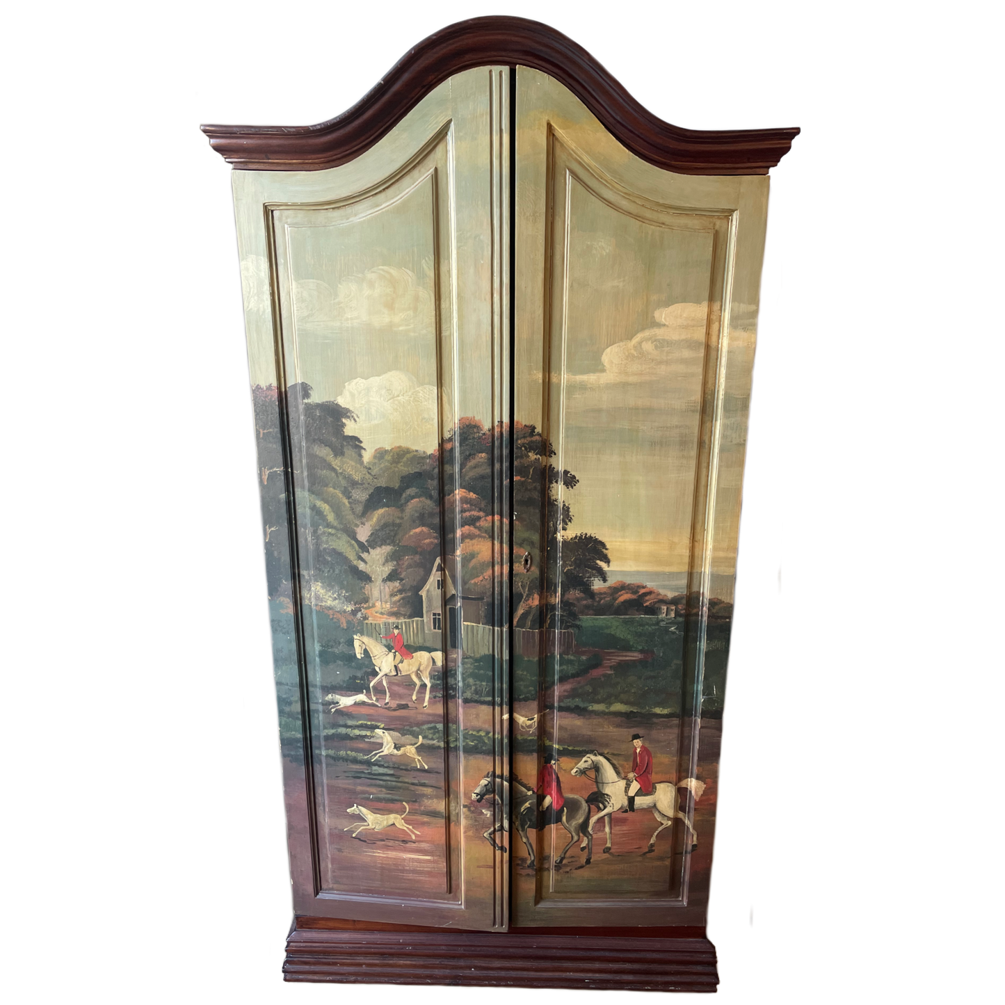 Vintage Hunting Scene Armoire