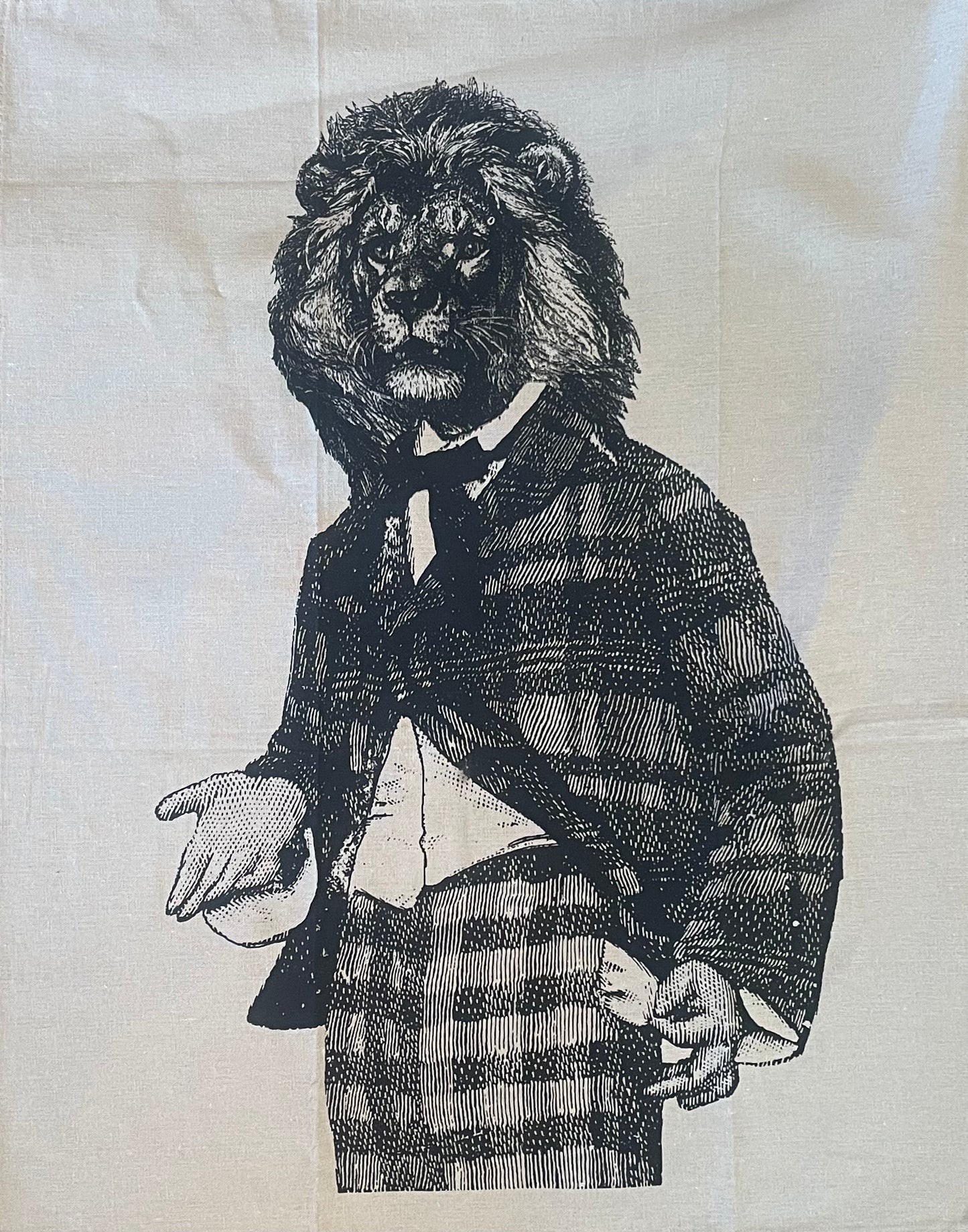 Dressy Animals Linen Tea Towel