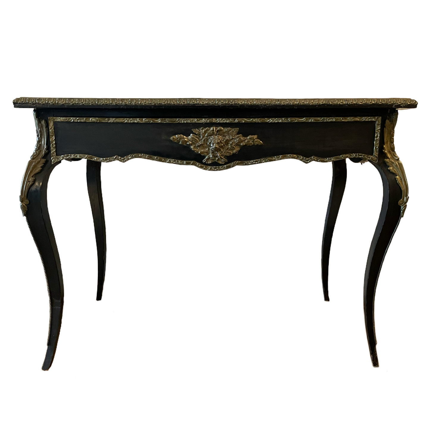 Neopolitan Wooden & Brass Desk