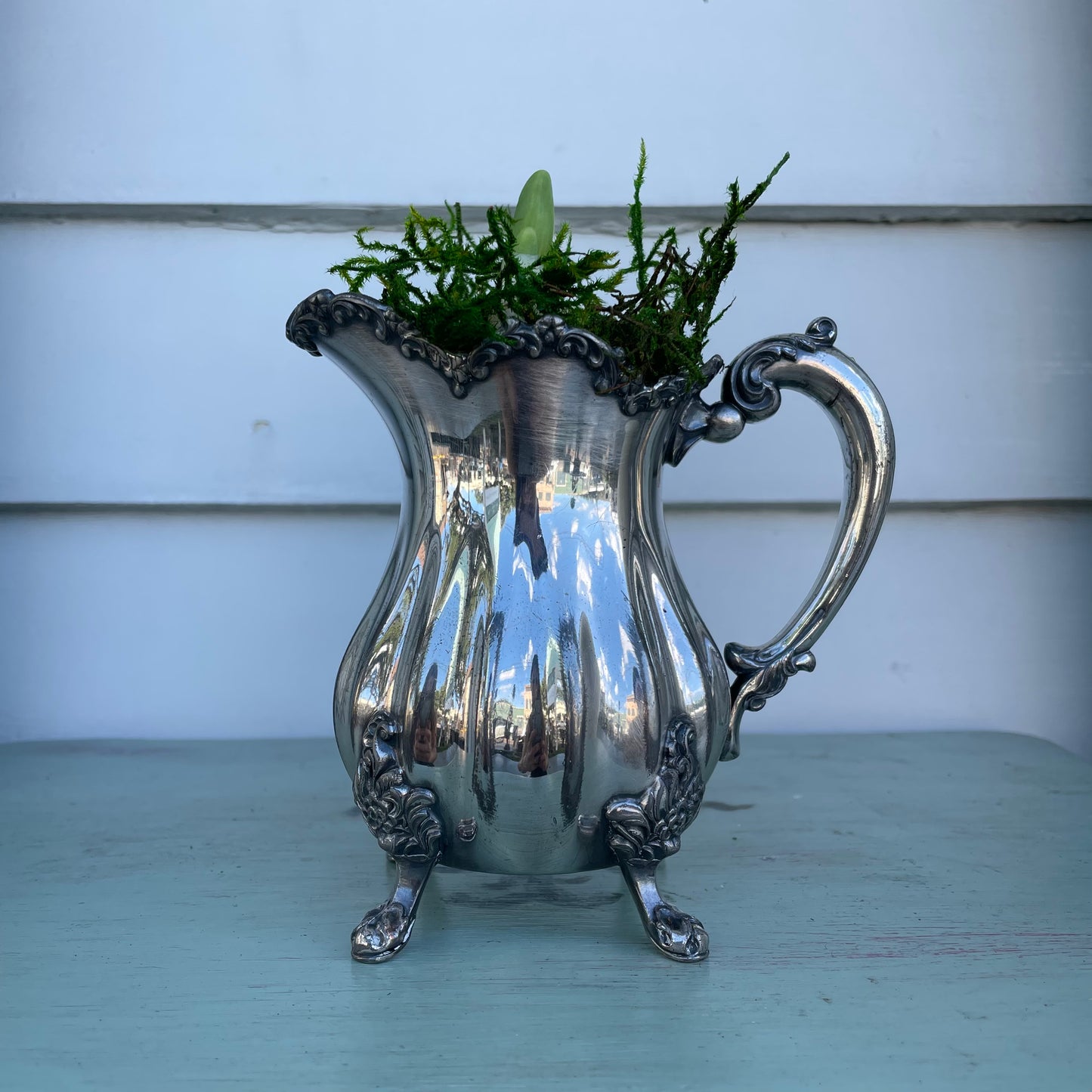 Paperwhites- Silver Cream Pitcher