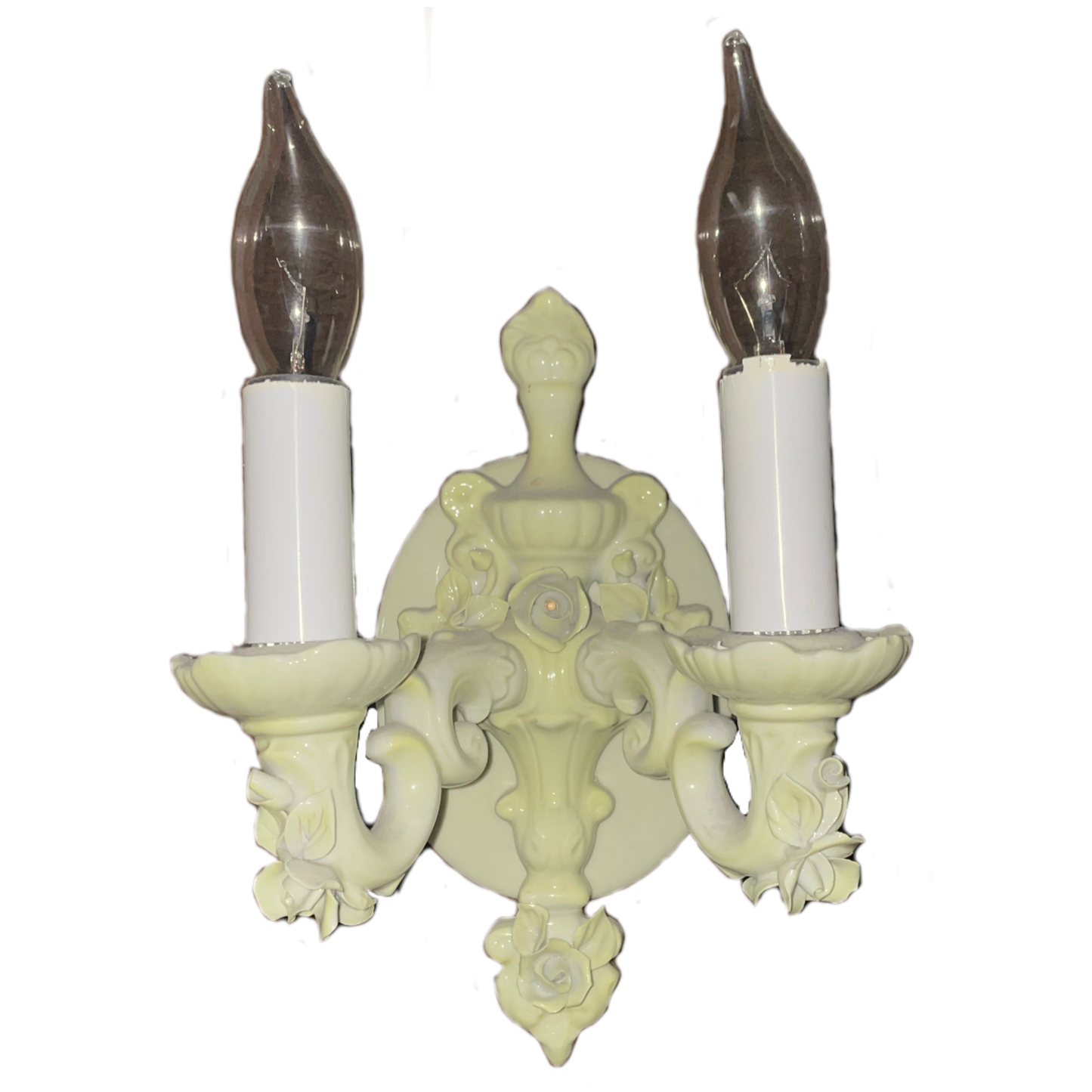 Pastel Green Floral Sconce