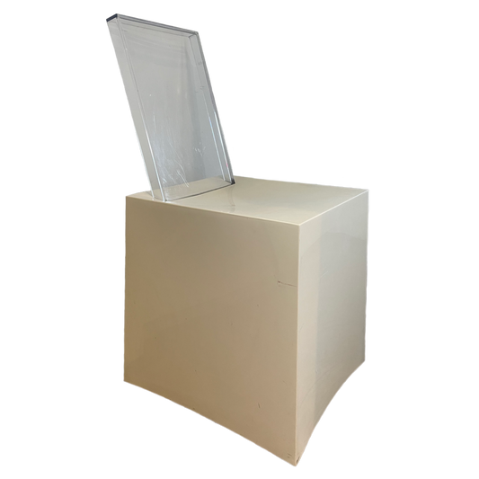 White & Clear Box Chair