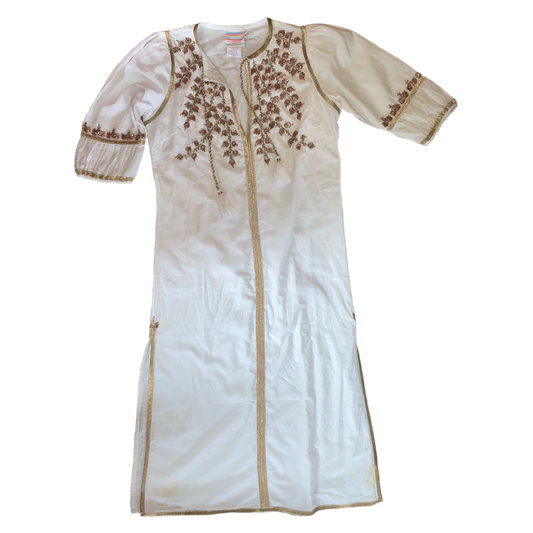 White & Gold Cleopatra Dress