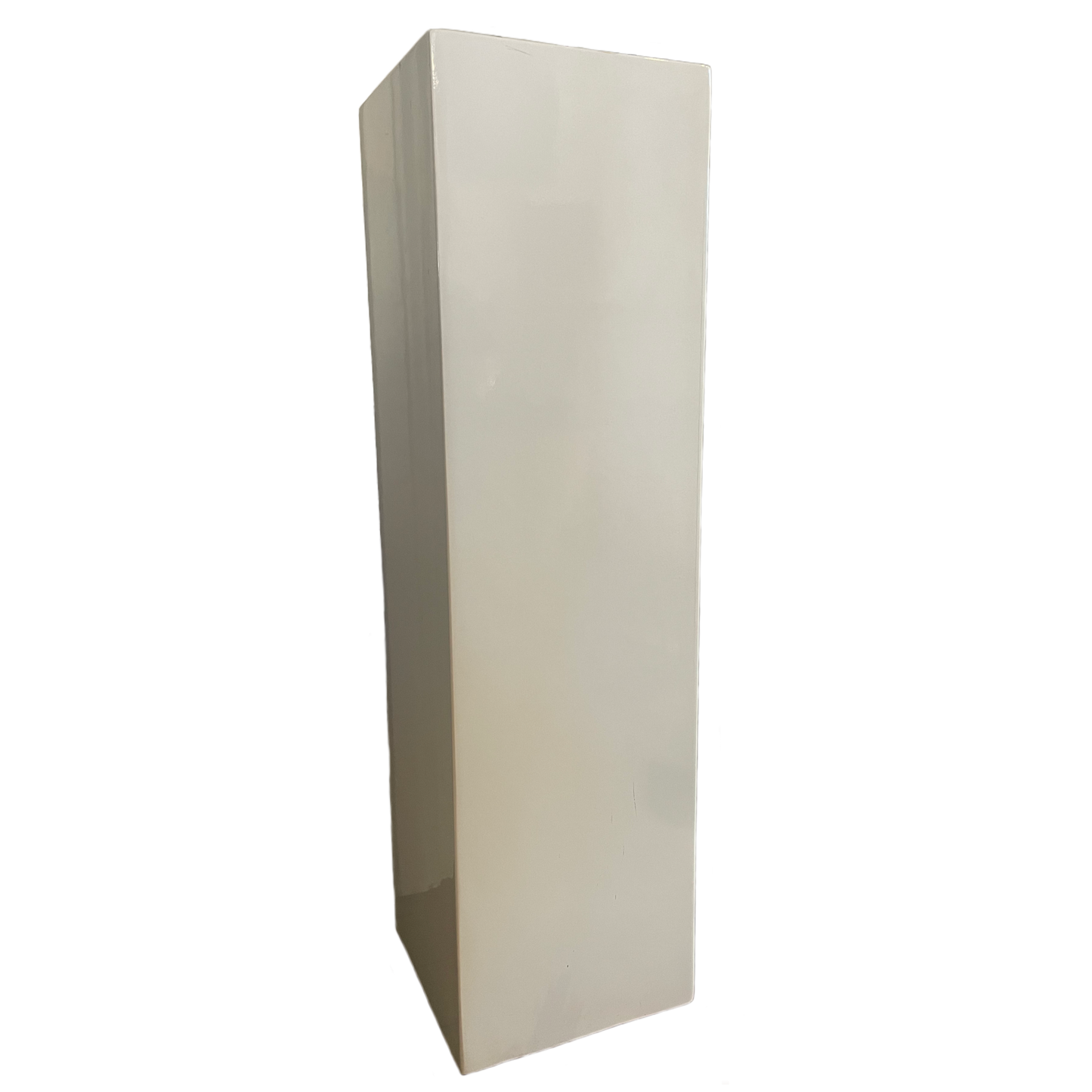 Square White Lacquer Pedestal