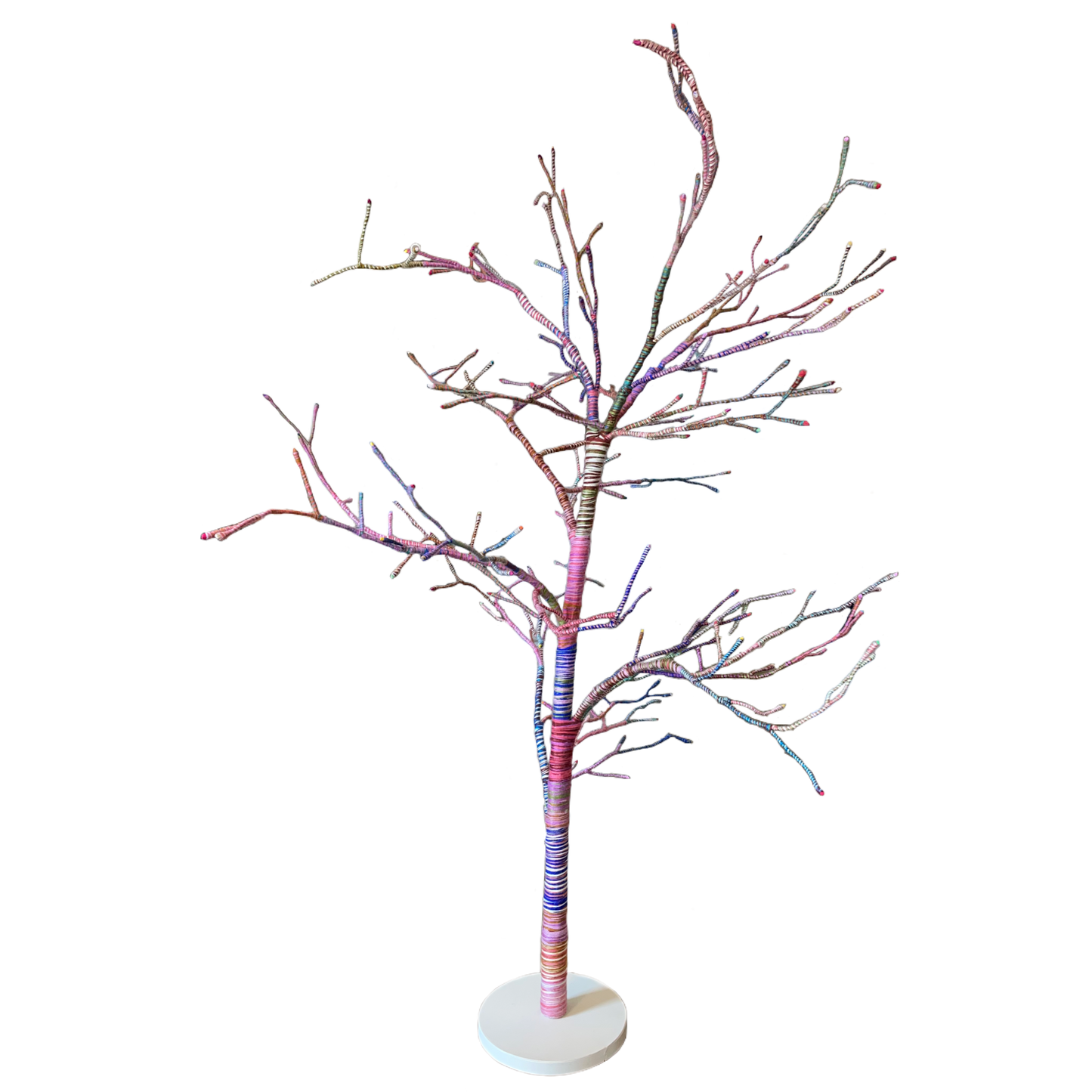 Yarn Wrapped Colorful Display Tree