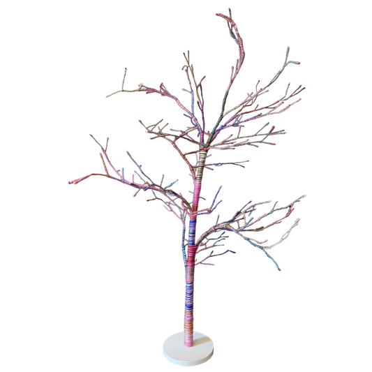 Yarn Wrapped Colorful Display Tree