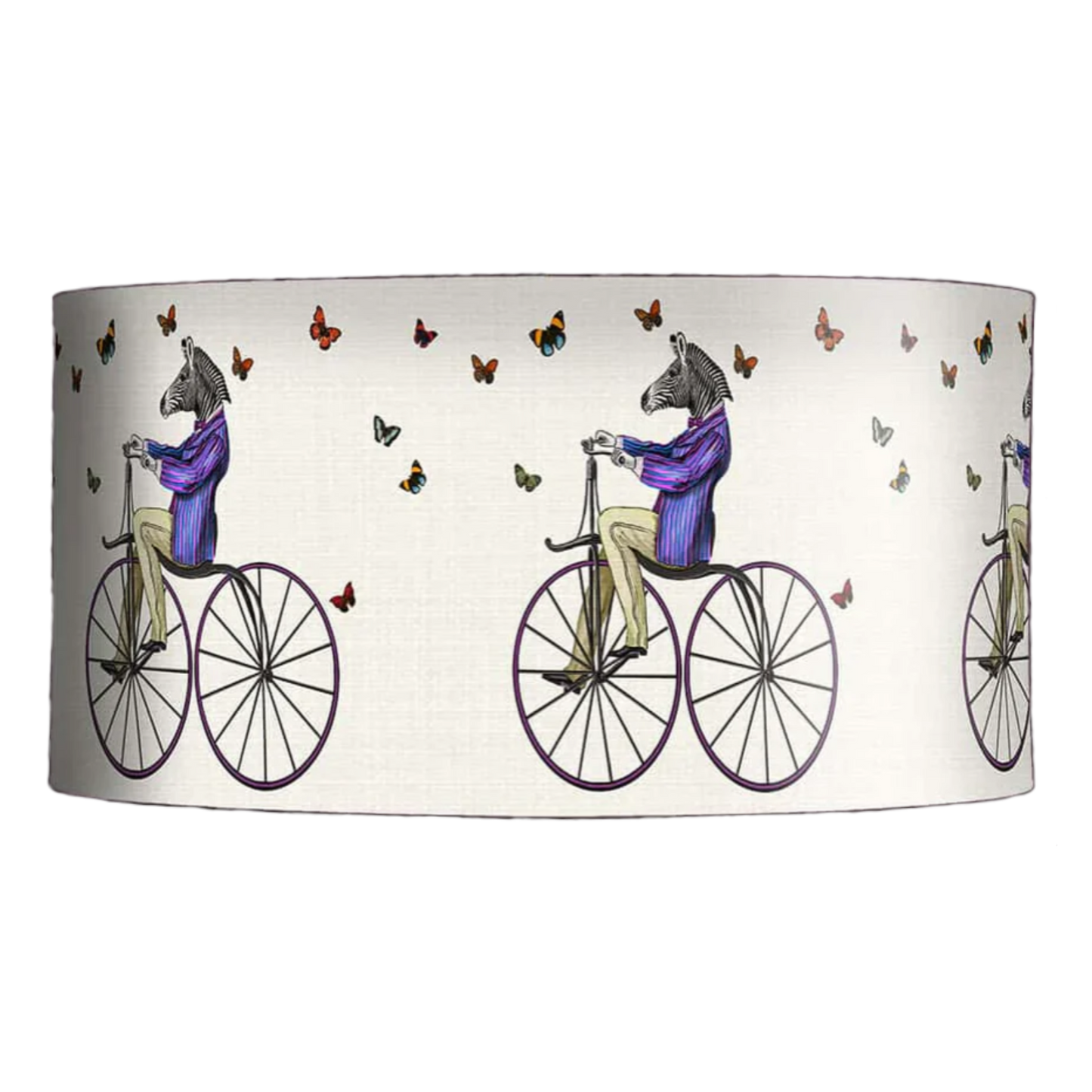 Zebra on Bicycle Lampshade