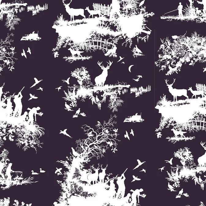 Hunting Toile Wallpaper