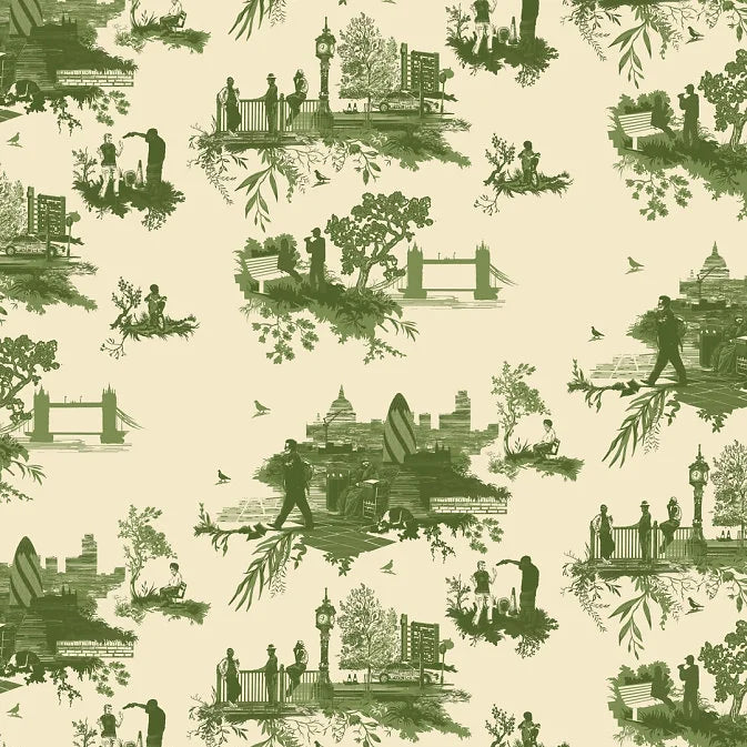 London Toile Wallpaper