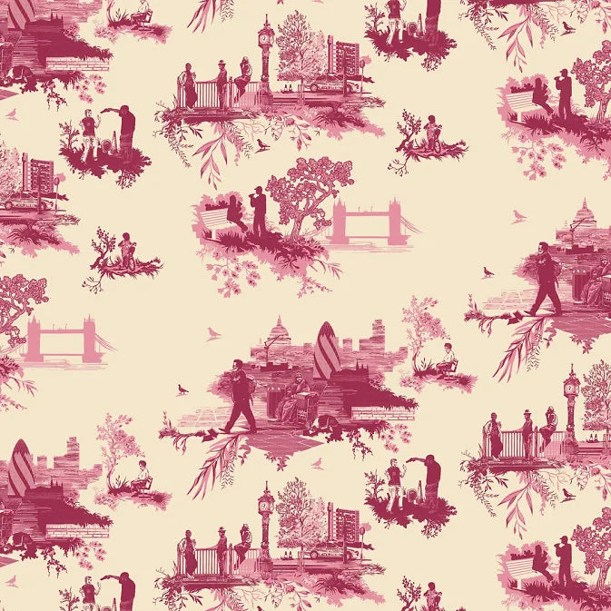 London Toile Wallpaper