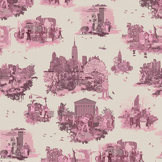 New York Toile Wallpaper