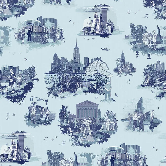 New York Toile Wallpaper