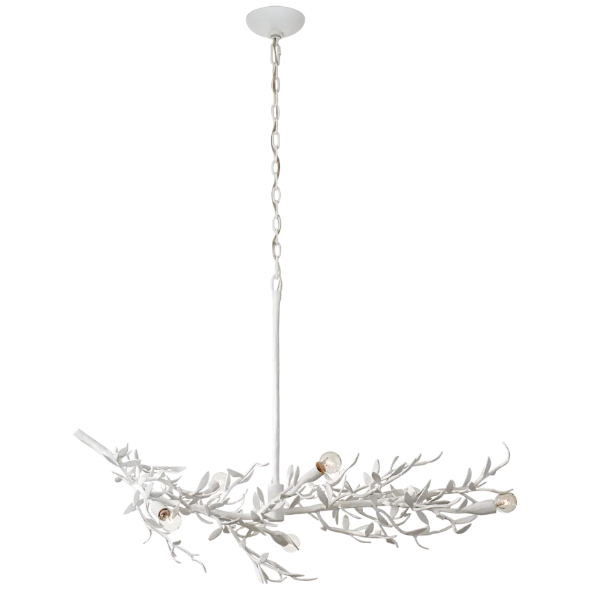 Floating White Branch Linear Chandelier
