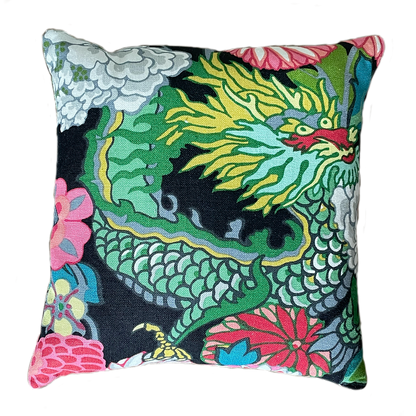 Dragon Print Pillow