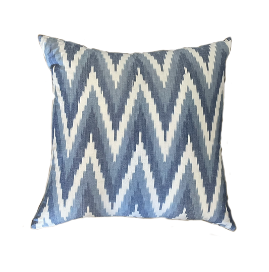 Blue Flame Stitch Pillow