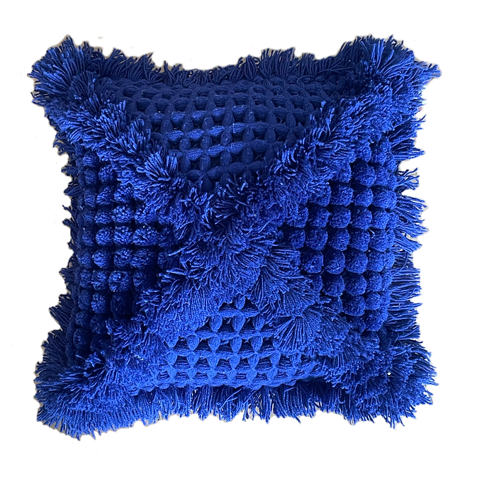 Chunky Cobalt Blue Pillow