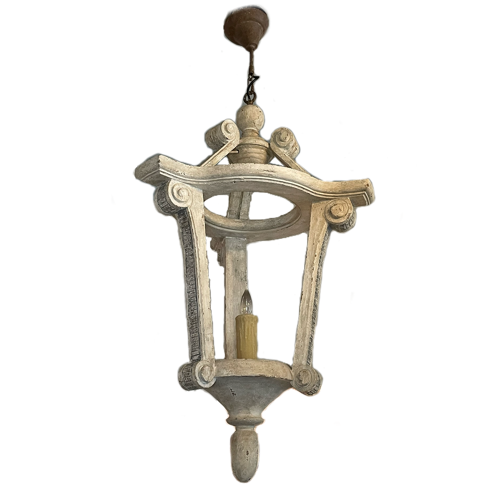 Wooden Lantern Chandelier