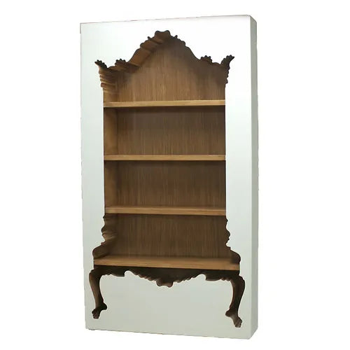 White Abstract Bookcase