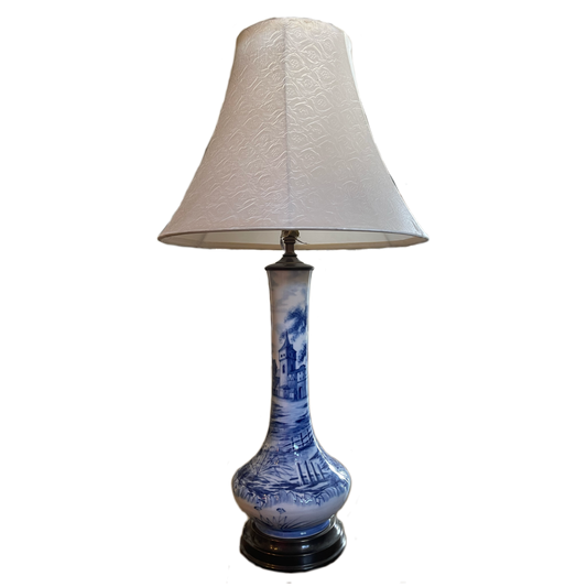 Blue & White Toile Lamp