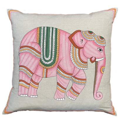 Pink Elephant Throw Pillow