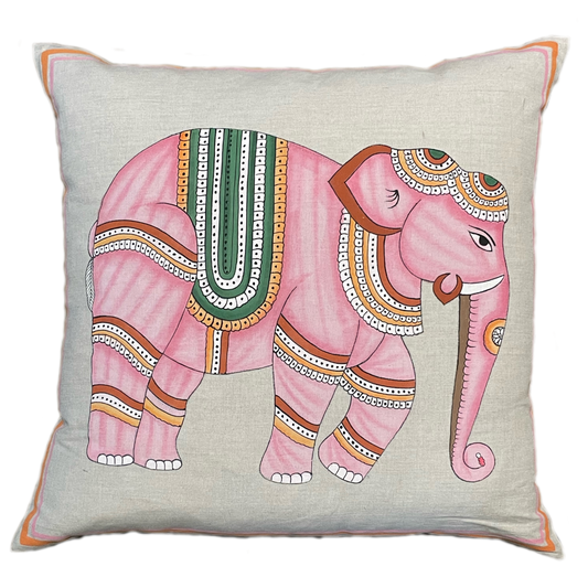 Pink Elephant Throw Pillow