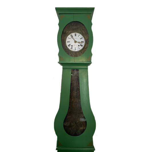 French Green Grandfather Clock