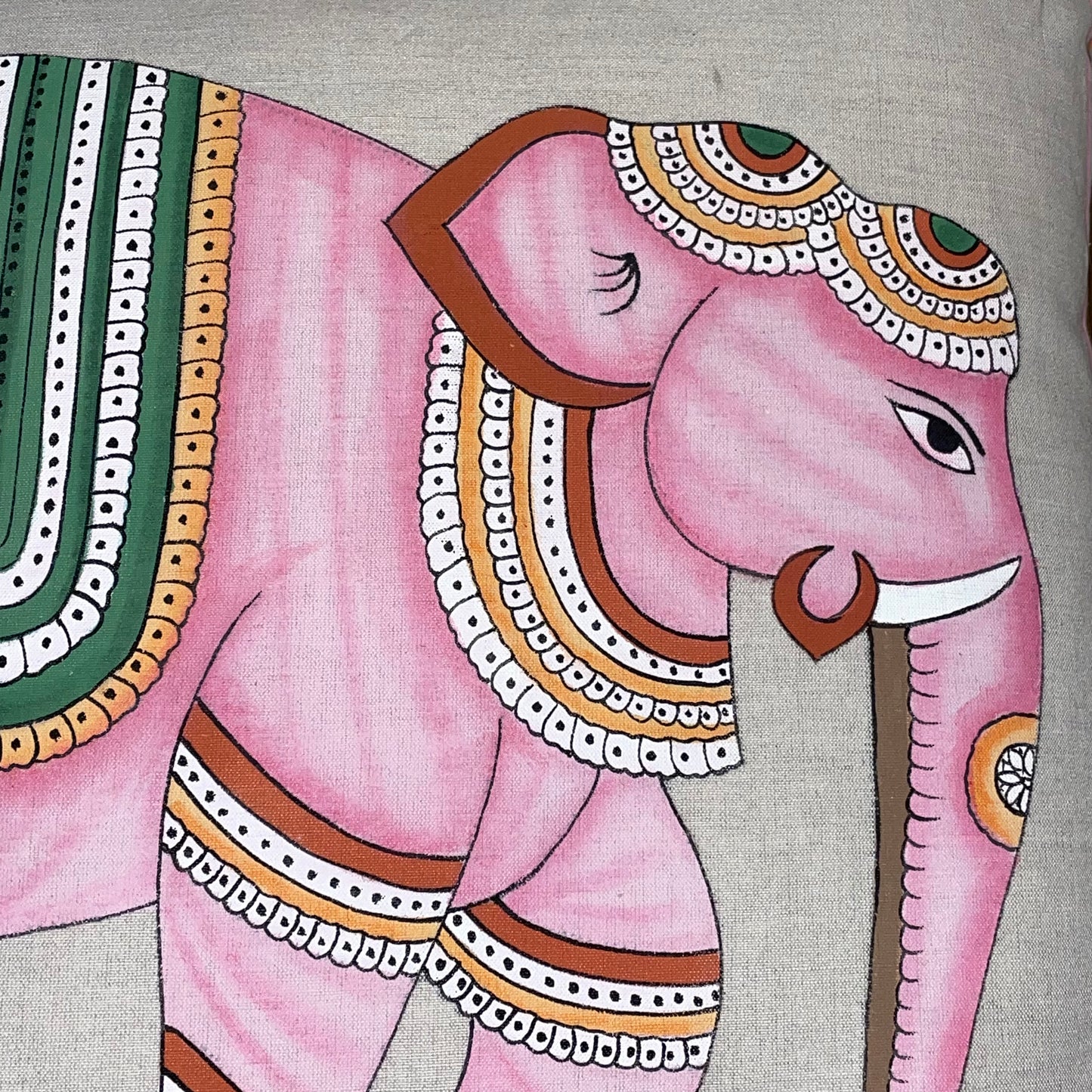 Pink Elephant Throw Pillow