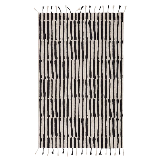 Black & White Stripe Rug