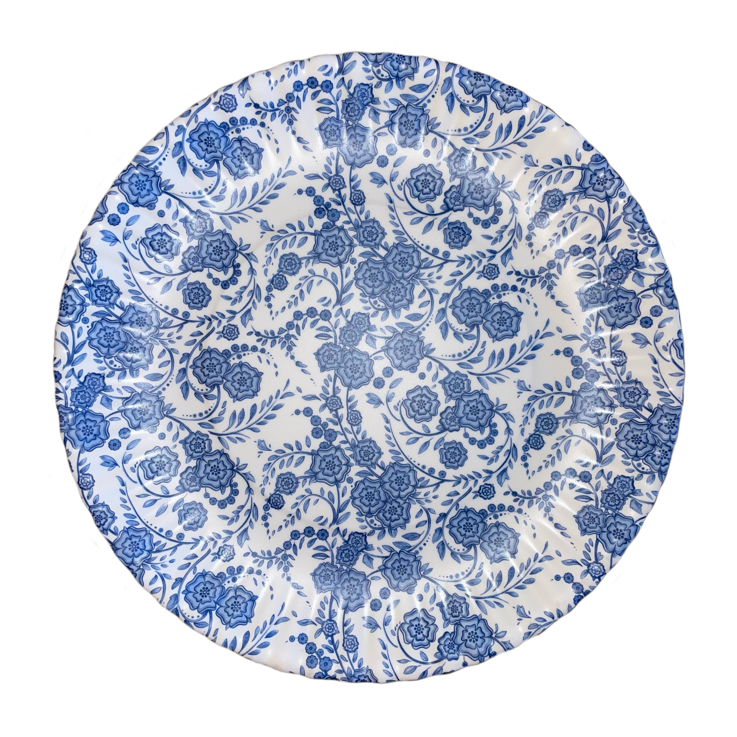 Blue & White Floral Plate