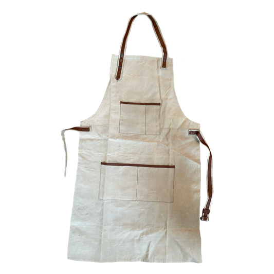 Brown Canvas & Leather Apron
