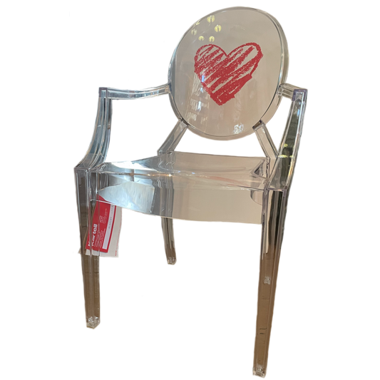 Clear & Red Children's Chair