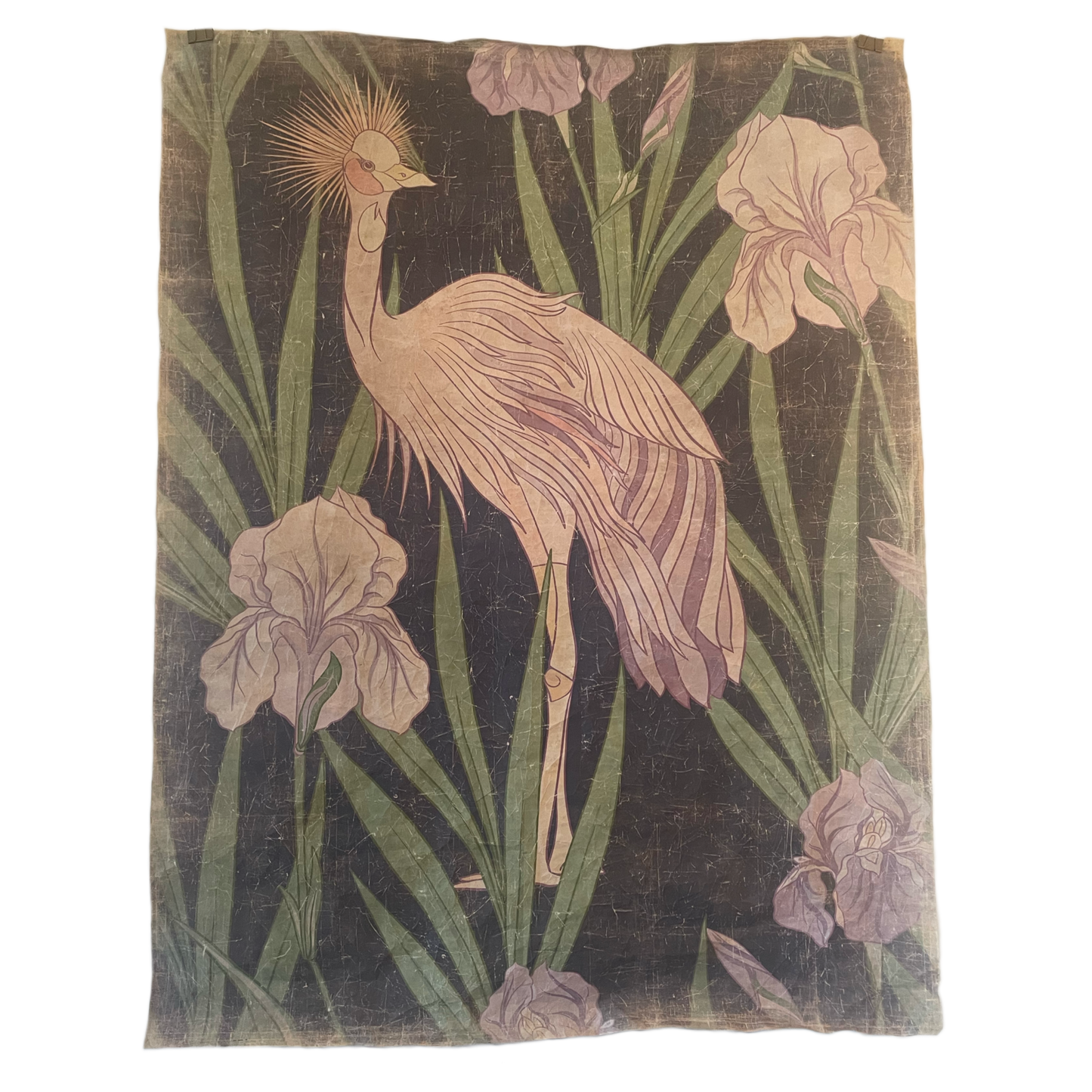 Crane & Flowers Large Print