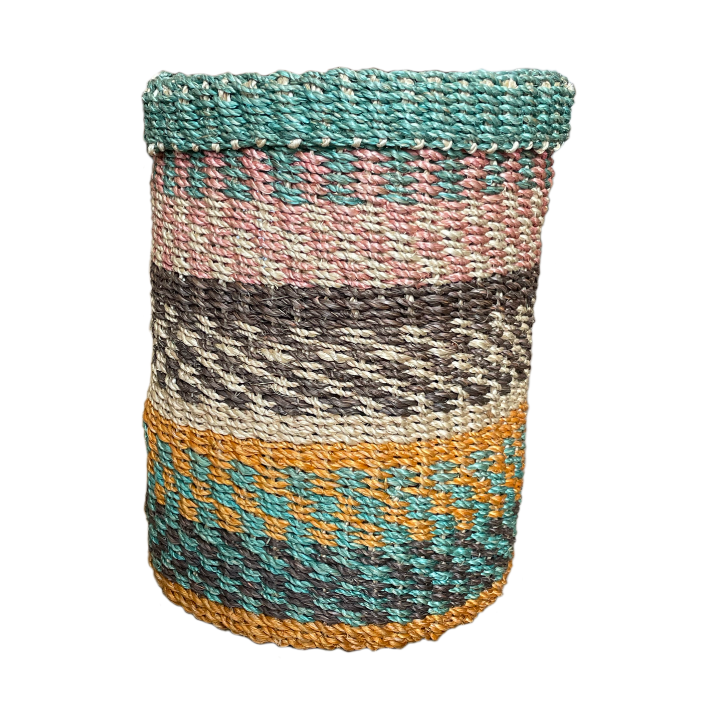 Cylindrical Woven Vase Basket
