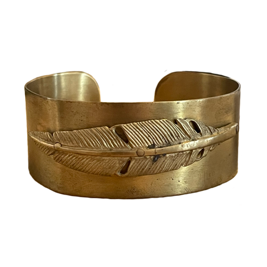 Brass Feather Cuff