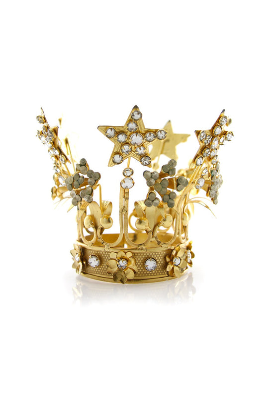 Gold Jeweled Star Crown