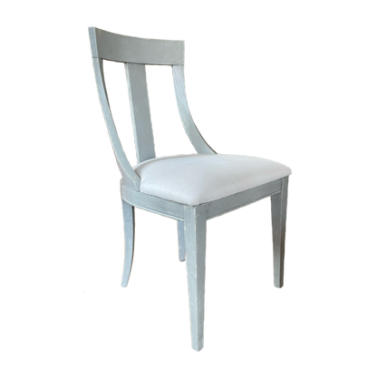 Gray Wooden Upholstered Dining Chair