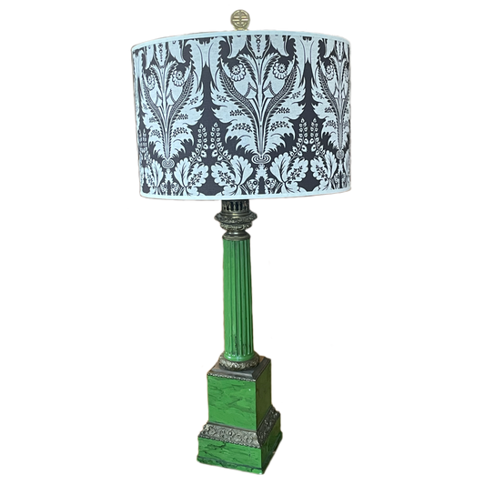 Green & Brass Table Lamp