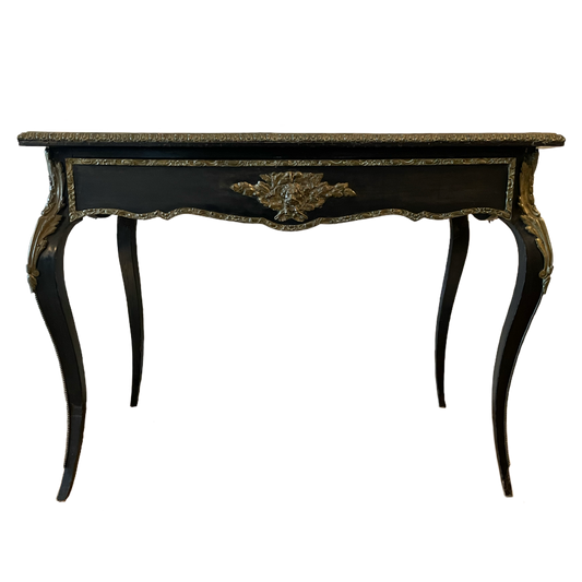 Neopolitan Wooden & Brass Desk
