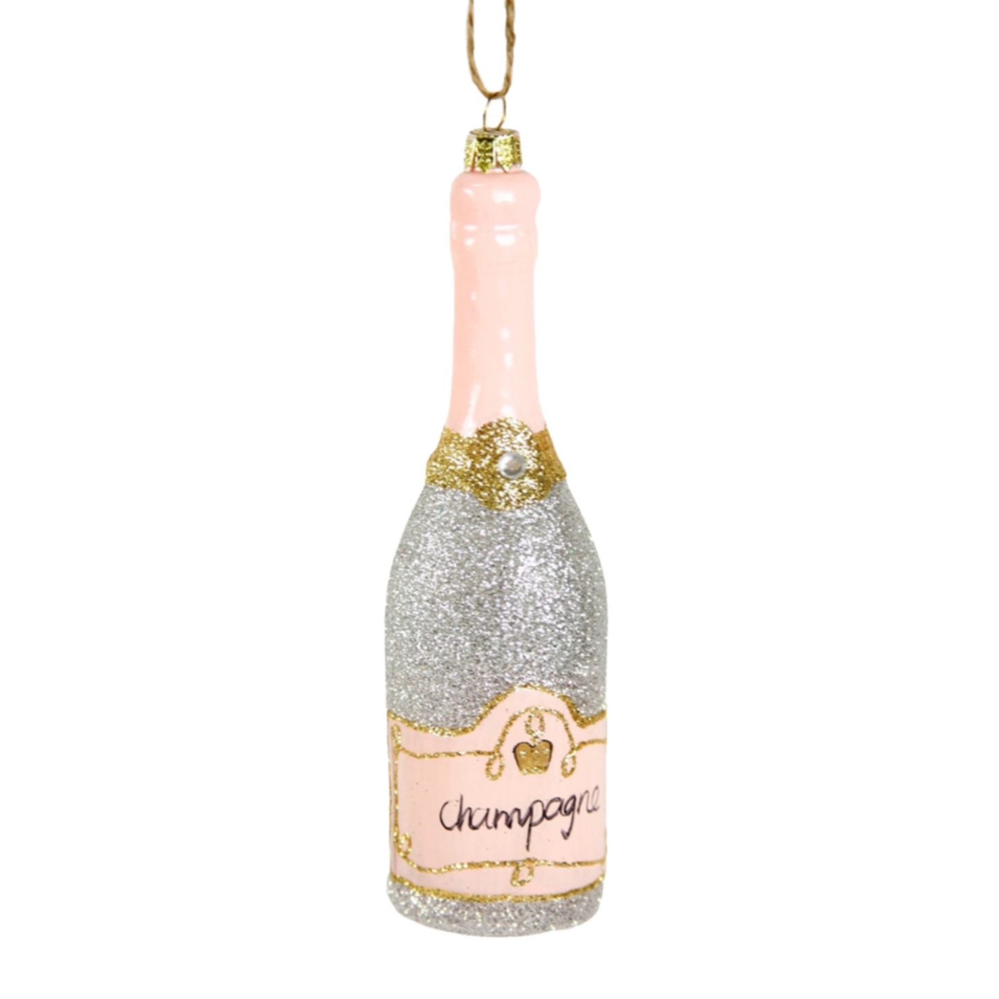 Pink Champagne Ornament