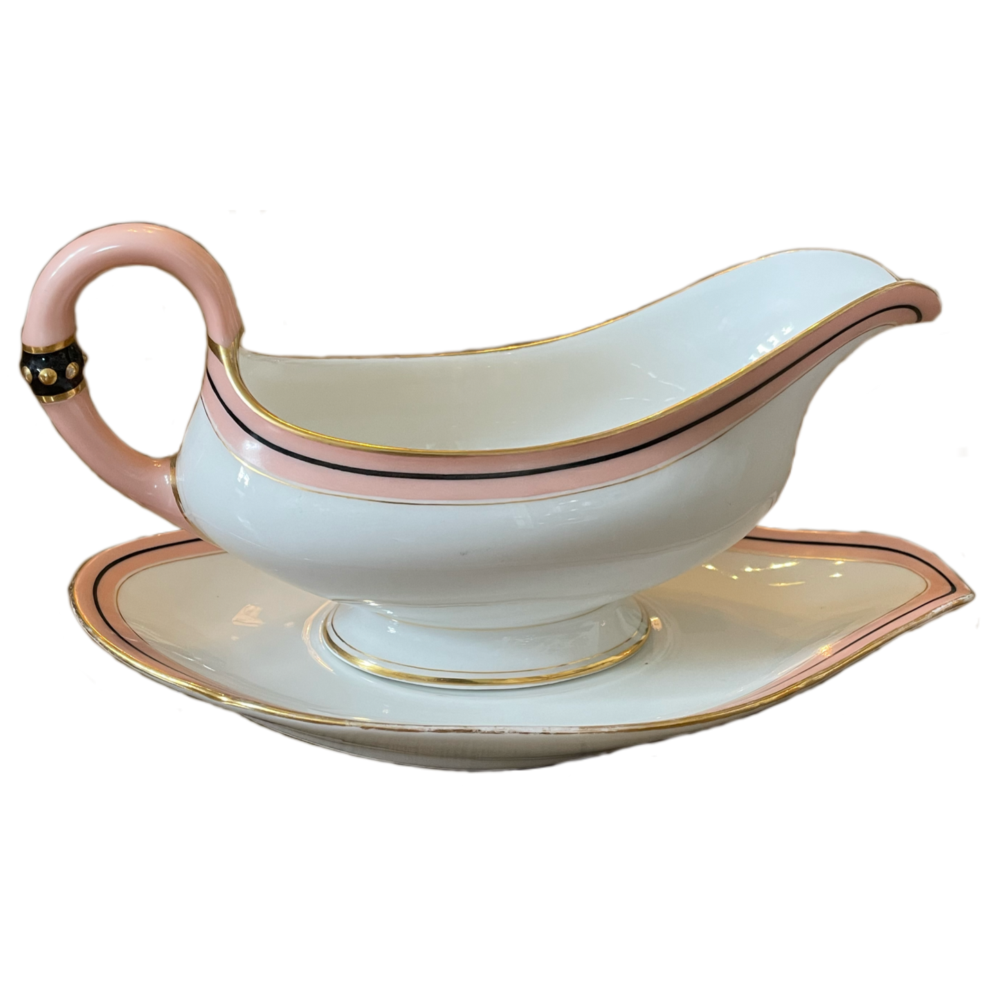 Pink & White Ceramic Serving Set